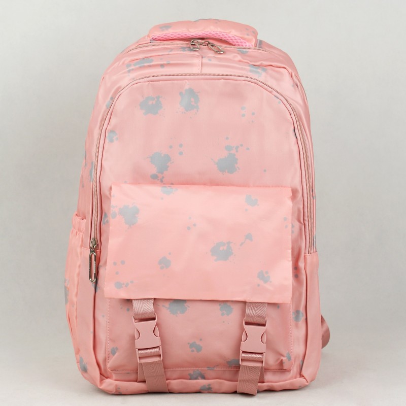 کیف و کوله پشتی دبستانی طرح خال خالی صورتی