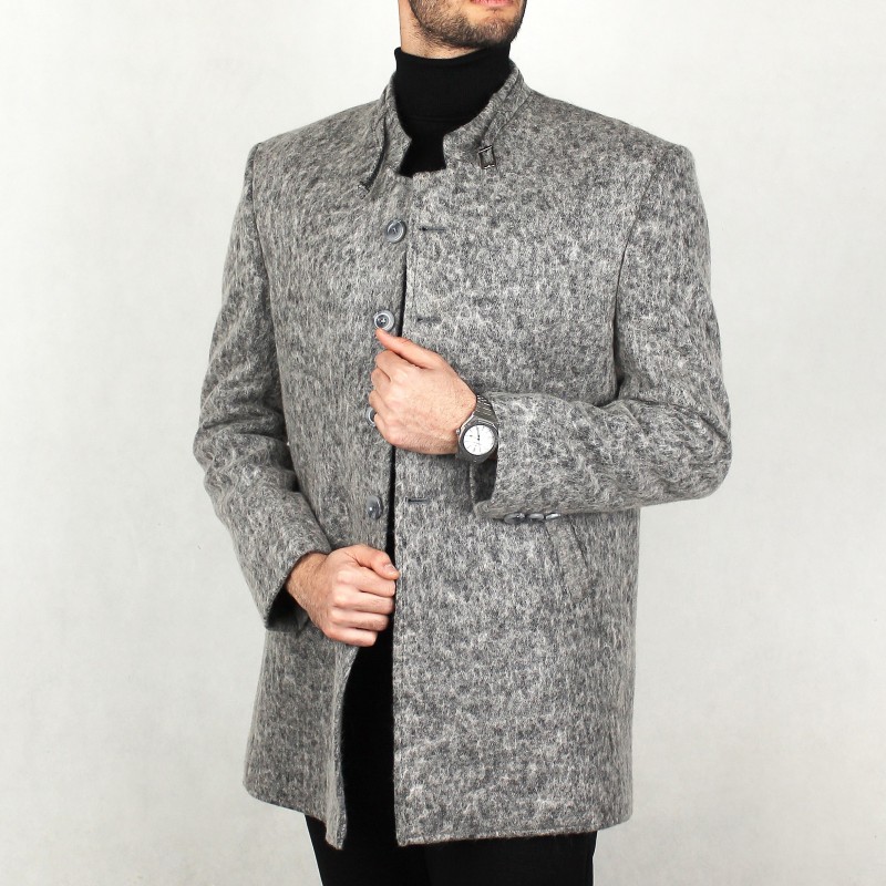 پالتو پاییزه مردانه دو جیب یقه ایستاده