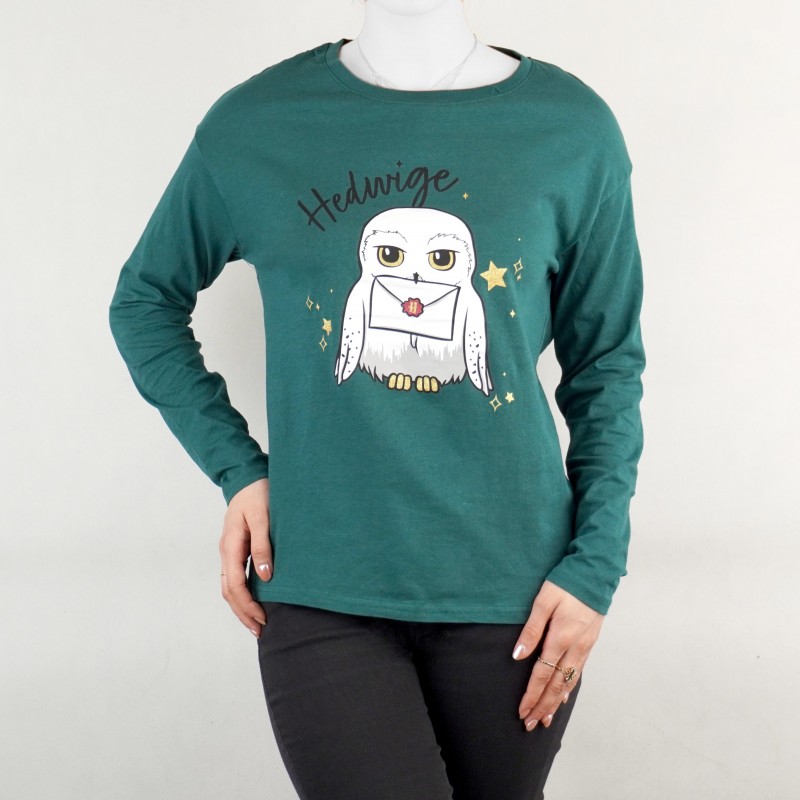 بلوز آستین بلند زنانه هری پاتر  سبز تیره