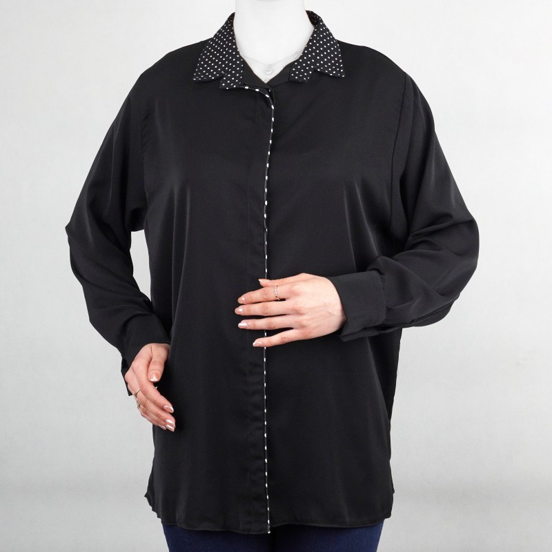 شومیز زنانه یقه خال خالی نیزل