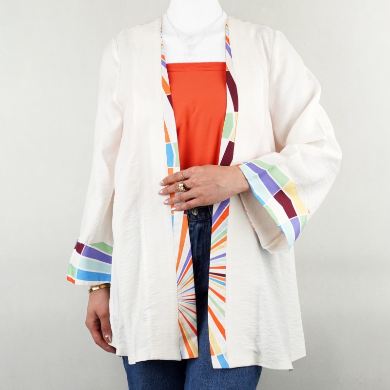 مانتو زنانه جلو باز نیزل کرم