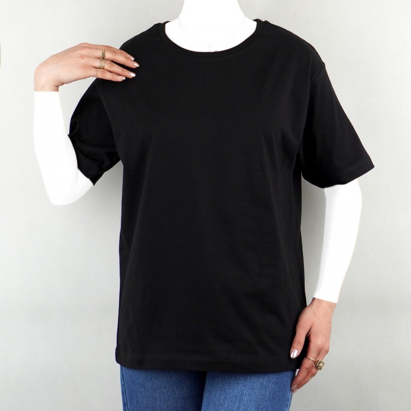 تیشرت زنانه ساده نیزل یقه گرد