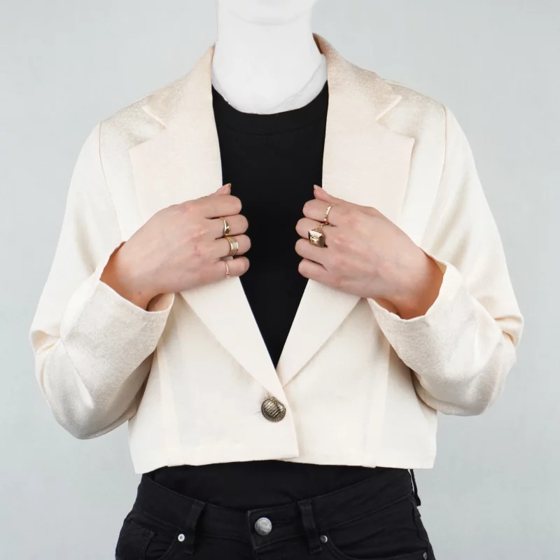 مانتو زنانه دو جیب کرپ ابریشم اکزا ترس