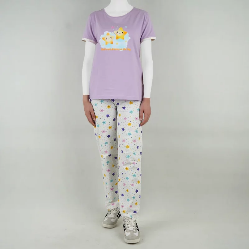 ست زنانه  تیشرت و شلوار طرح ستاره