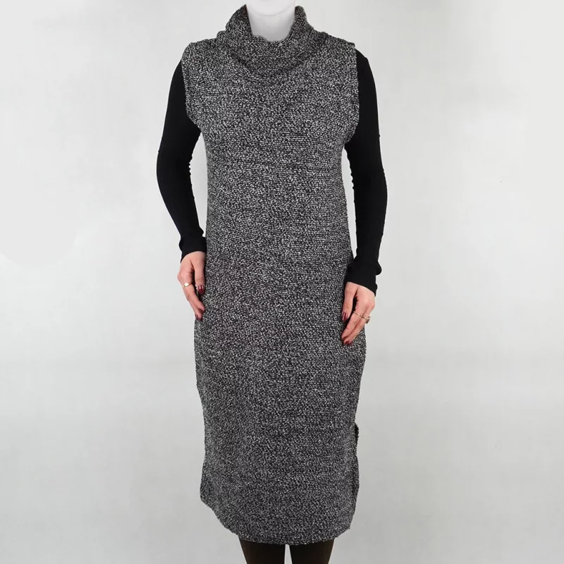 سارافون پاییزه زنانه بلند بافت قهوه ای