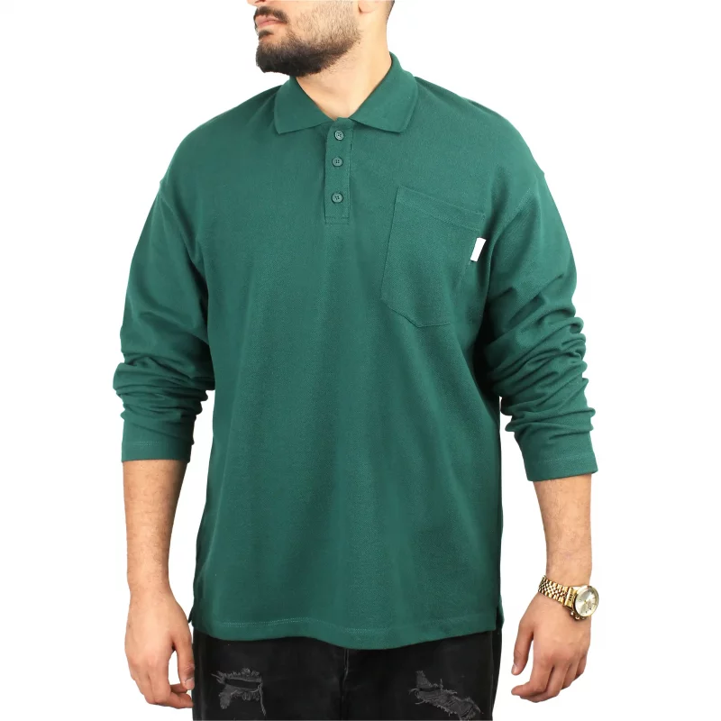 بلوز  مردانه سایز بزرگ ساده جیب دار