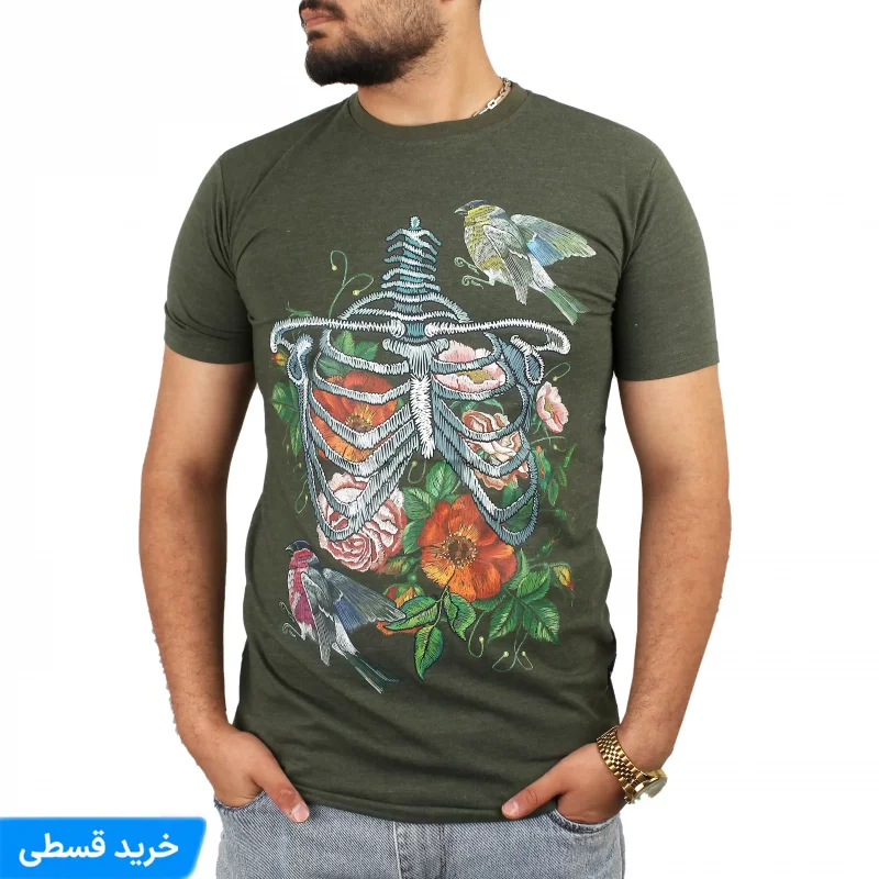 تیشرت مردانه طرح پرنده