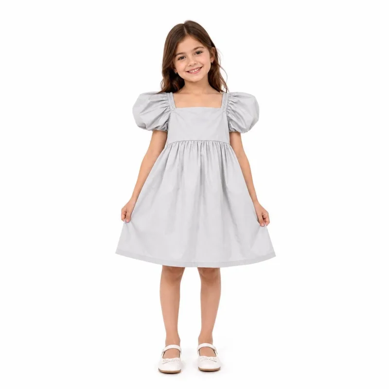 پیراهن دخترانه آستین پفی Puff Sleeve Dress