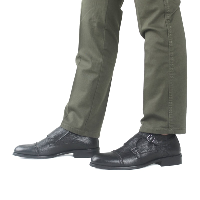 کفش چرم سگک دار مردانه