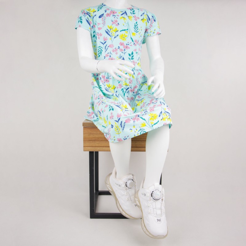 سارافون دخترانه طرح گل و برگ 5732660