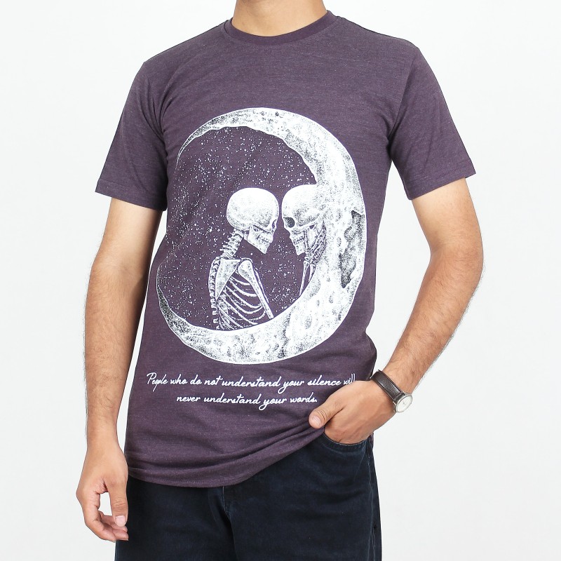 تیشرت اسکلت لاو با ماه مردانه