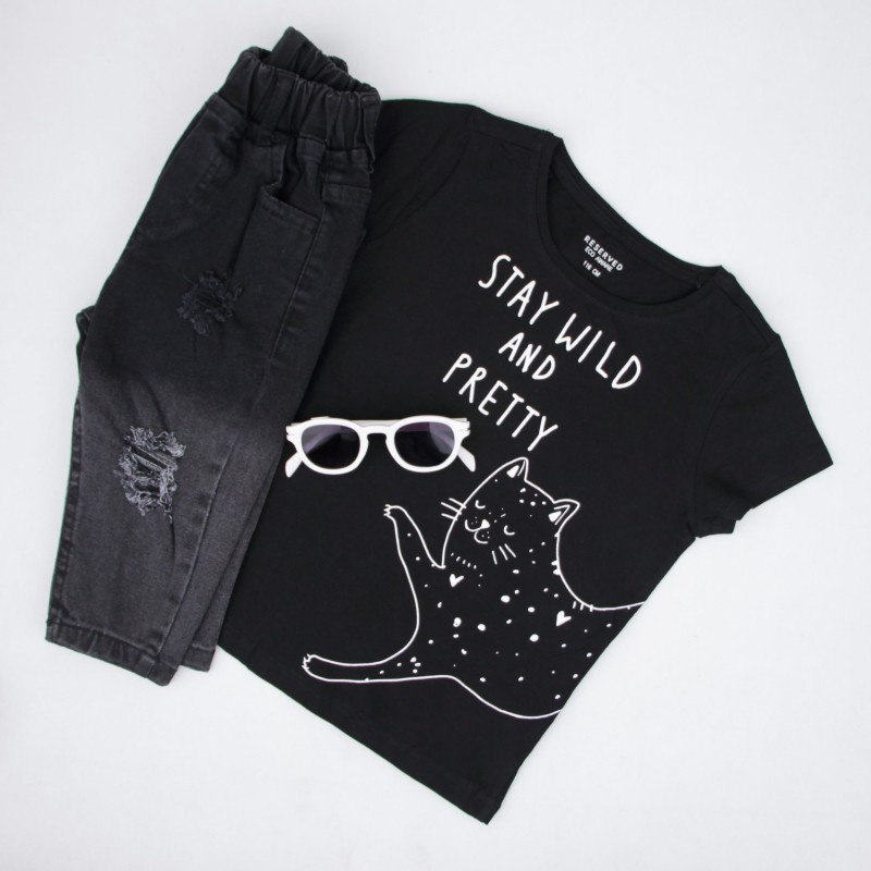 تیشرت بچه گانه طرح گربه