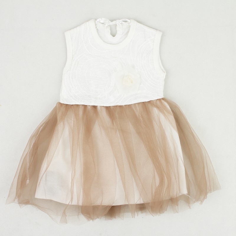 پیراهن دخترانه ترک با طرح گیپور و گلدار