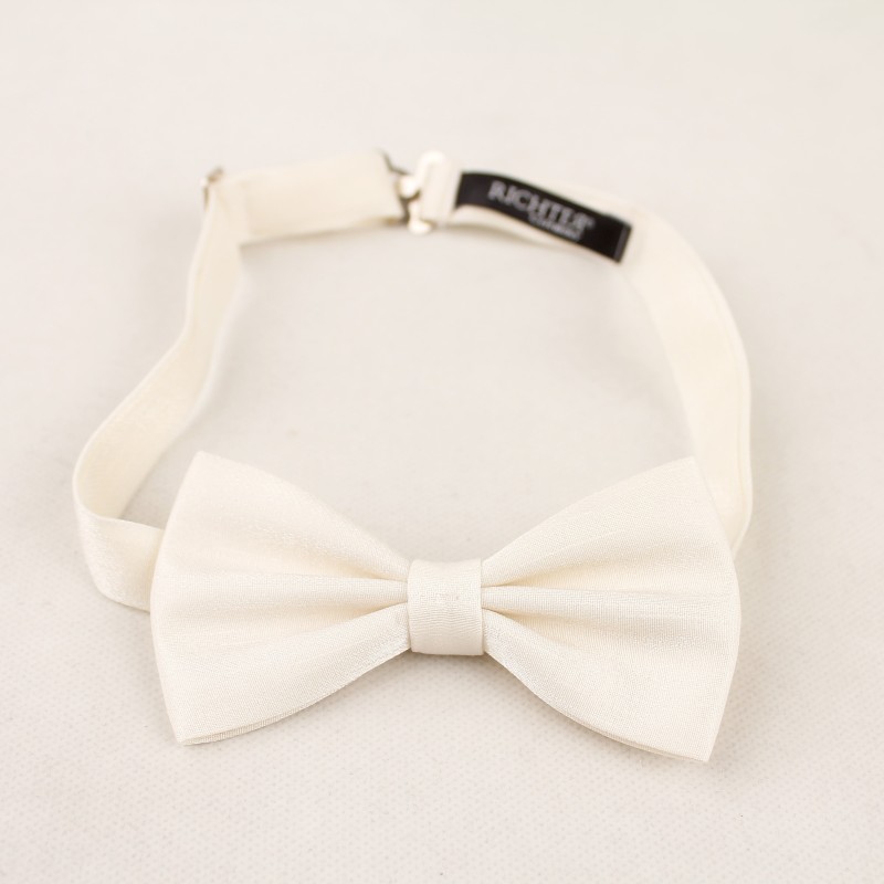 پاپیون مردانه سفید شاین دار