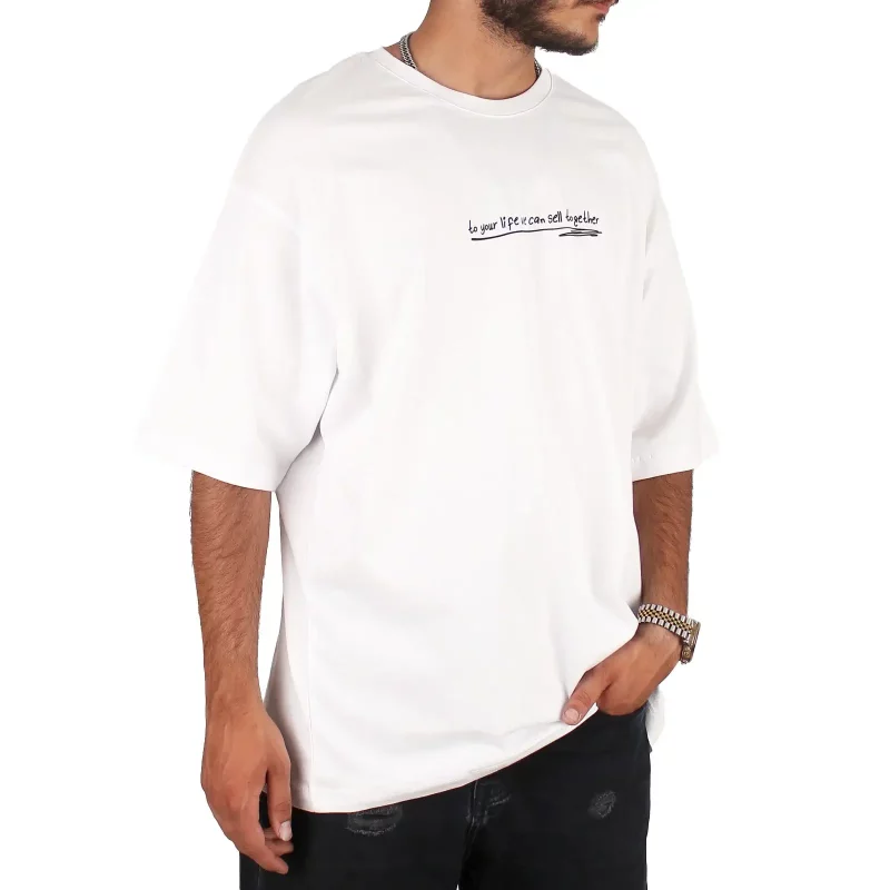 تیشرت مردانه سایز بزرگ از برند breshka  طرح TO YOUR LIFE