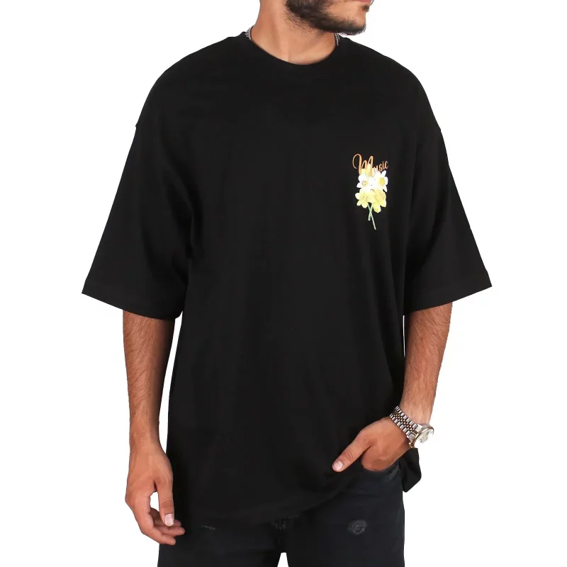 تیشرت مردانه سایز بزرگ از برند breshka  طرح MUZIC