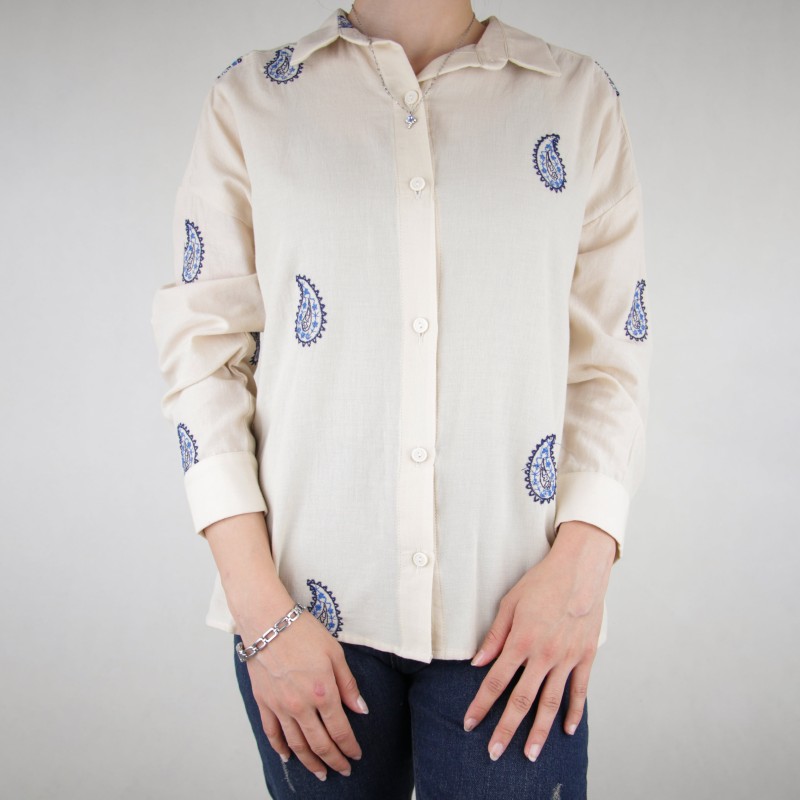 شومیز زنانه پارچه لینن