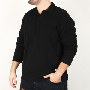 بلوز  مردانه سایز بزرگ ساده یقه کوبایی