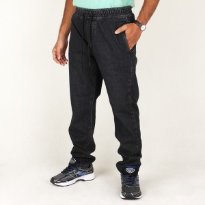 شلوار مردانه اسلش کمر کش ذغالی DIESEL