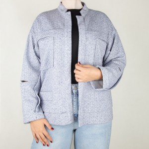 اورشرت زنانه دو جیب یقه ایستاده