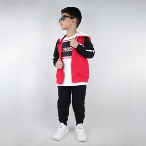 ست پسرانه سه تیکه کلاه دار