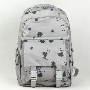 کیف و کوله پشتی دبستانی طرح خال خالی طوسی