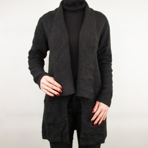 بافت زنانه جلو باز ساده مشکی