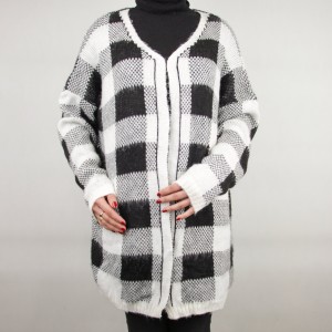 بافت  پاییزه زنانه شطرنجی