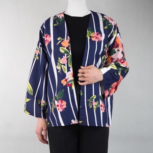 کت زنانه مازراتی خط دار و گل دار نیزل