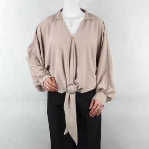 شومیز زنانه یقه شکاری ساتن