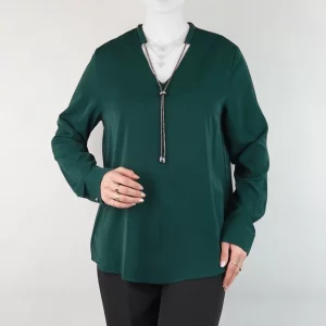 شومیز زنانه ساده با گردنبند یقه آرشال نیزل