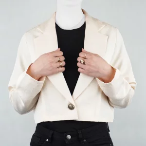 مانتو زنانه دو جیب کرپ ابریشم اکزا ترس