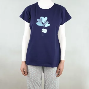 ست زنانه  تیشرت و شلوار بادکنک قلبی EODO