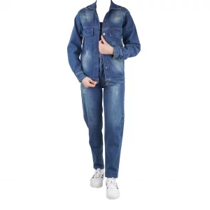 ست ۲ تکه جین دخترانه | ست کت و شلوار جین دخترانه