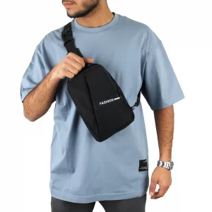 کیف دوشی مردانه مشکی PIERRE CARDIN