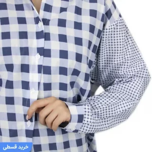 شومیز  چهار خانه یقه مردانه