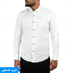 پیراهن مردانه خال خالی 90+