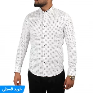 پیراهن مردانه خال خالی 90+