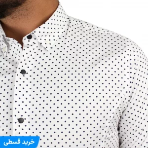پیراهن مردانه خال خالی 90+