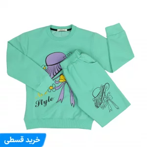 ست دخترانه دورس و شلوار  | ست دخترانه ۲ تکه بلوز شلوار