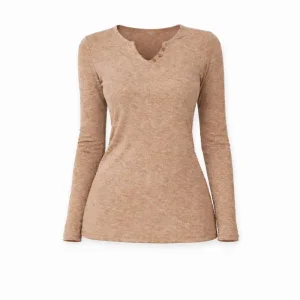 بلوز آستین بلند یقه گرد زنانه مدل 547