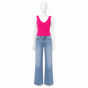 کراپ‌تاپ زنانه یقه هفتی