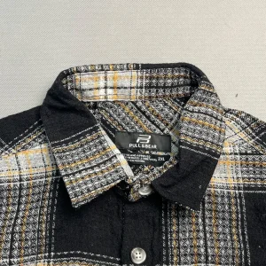 پیراهن پاییزه مردانه  چهارخانه مدل classic Black line