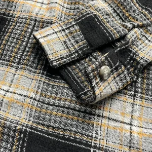 پیراهن پاییزه مردانه  چهارخانه مدل classic Black line