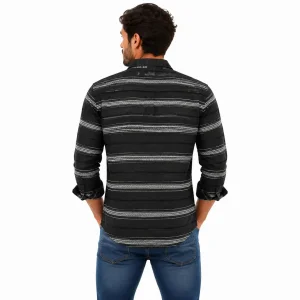 پیراهن پاییزه مردانه Striped Casual Shirt