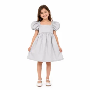 پیراهن دخترانه آستین پفی Puff Sleeve Dress