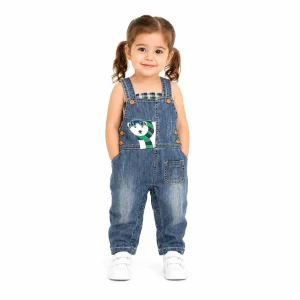 سرهمی جین دخترانه Denim Overalls