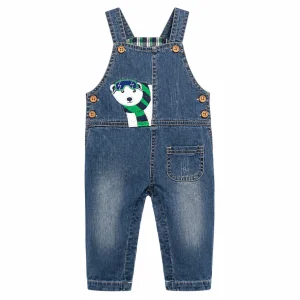 سرهمی جین دخترانه Denim Overalls