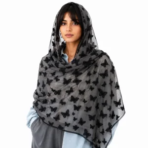 شال زنانه طرح پروانه‌ای
