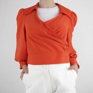 شومیز کراپ زنانه راه راه